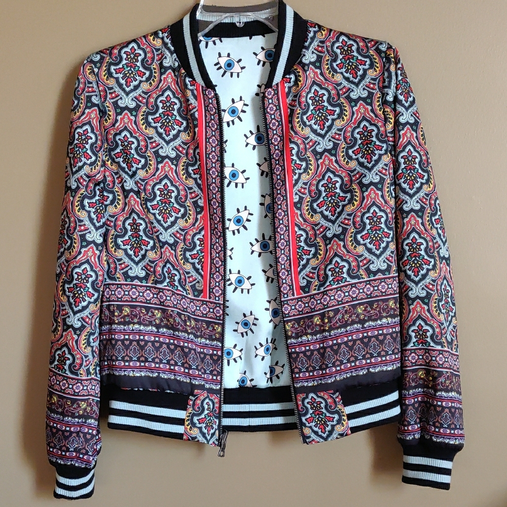 Alice + Olivia Patterned Women's Bomber Jacket